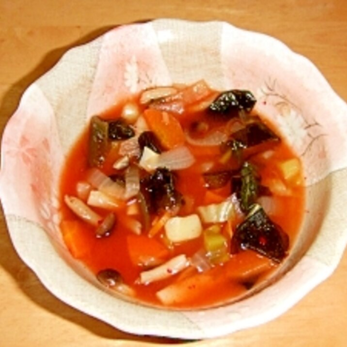 ダイエット流の野菜たっぷりキムチスープ